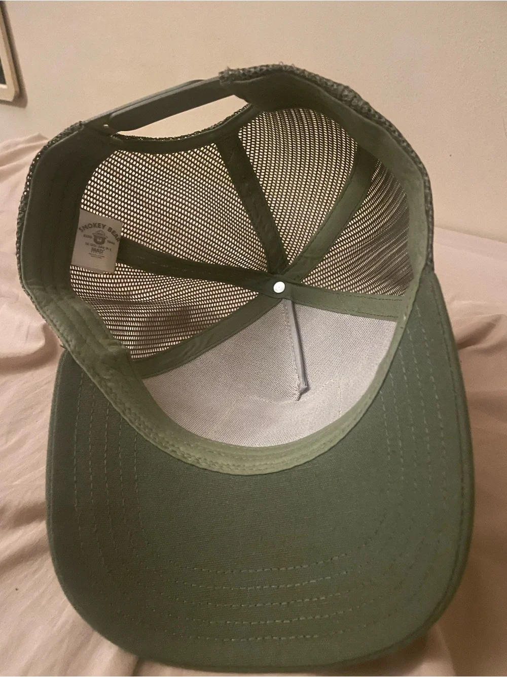 ONLY YOU Green and Cream Trucker Cap